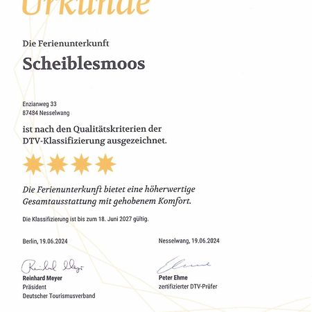 Scheiblesmoos 4 Sterne Apartman Nesselwang Kültér fotó